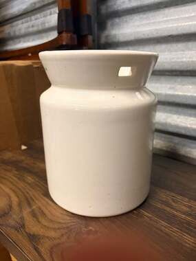 Vintage Abbé G. Ruat French Moutarde Porcelain Mustard Jar Crock